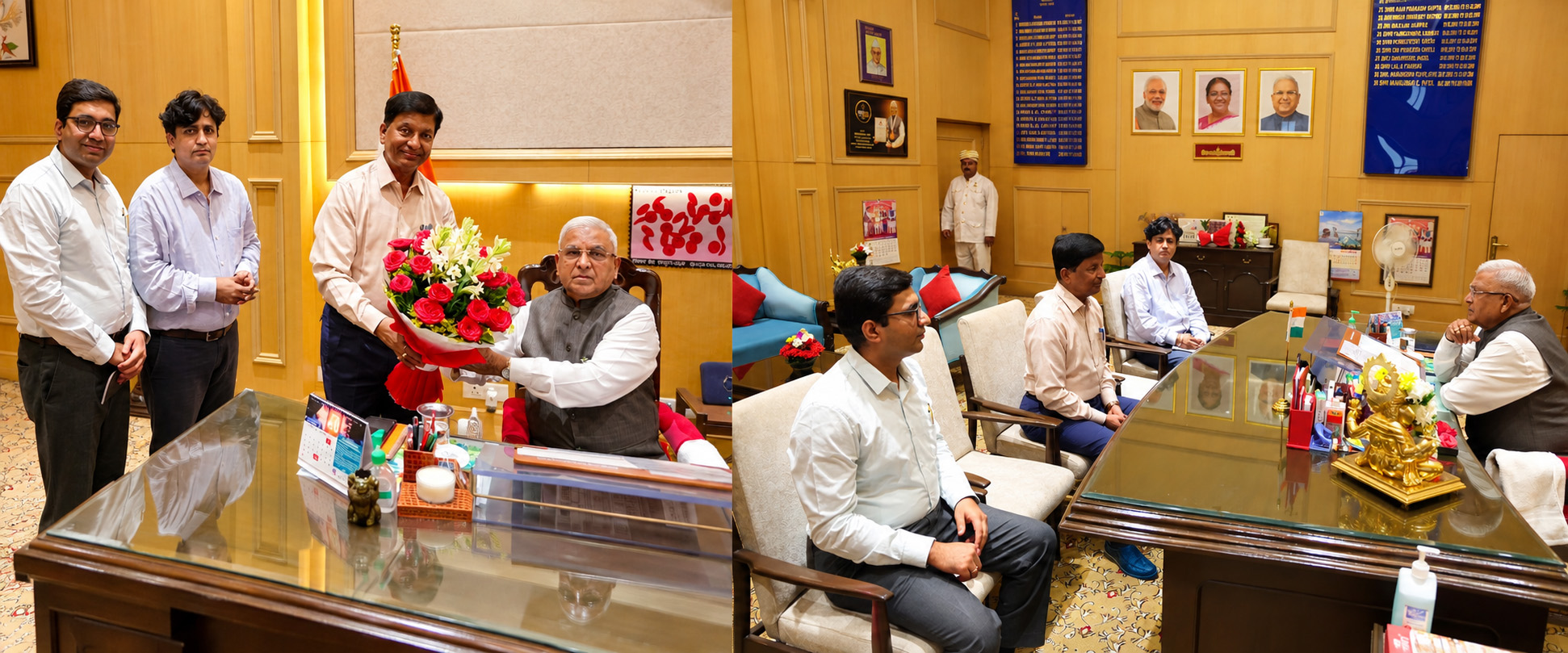 Vice-Chancellor's courtesy call on the Shri Mangubhai Patel, Hon'ble Governor, Madhya Pradesh